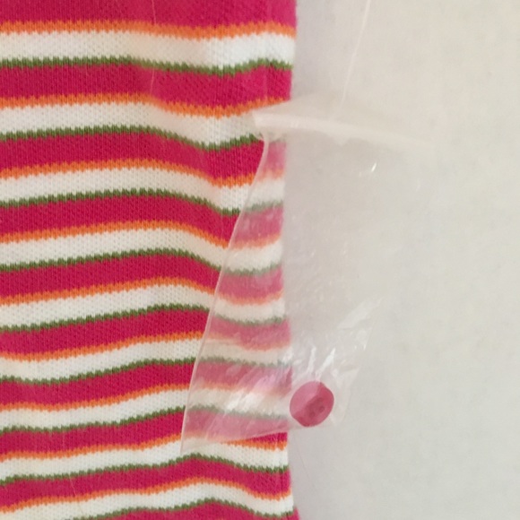 Pink/Green Striped Polo Type Shirt - Picture 4 of 4